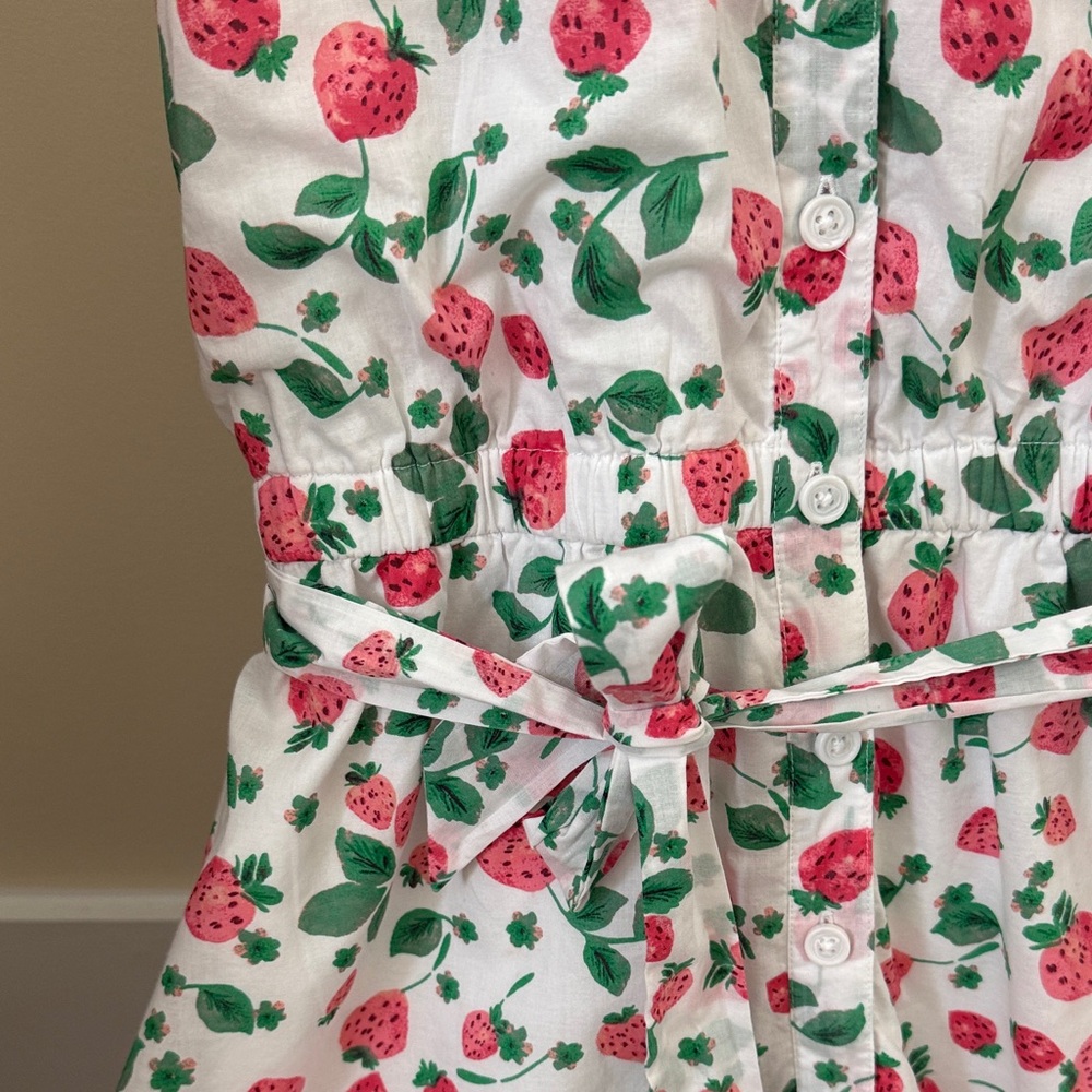 J. Crew Girls Strawberry Print Dress - Picture 3 of 5